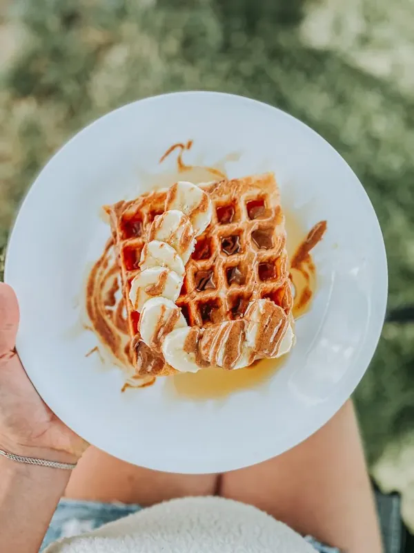 Almond Butter & Banana Vegan Waffles